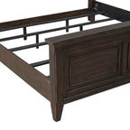 Paradise Valley Saddle Brown Upholstered Bed, Dresser and Mirror, & Nightstand