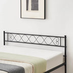 Platform Bed Frame with Iron-Art Sweet Heart