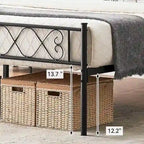 Platform Bed Frame with Iron-Art Sweet Heart