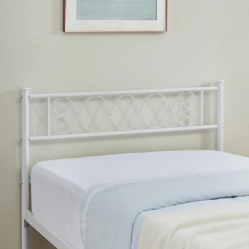 Platform Bed Frame with Iron-Art Sweet Heart