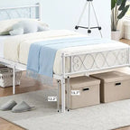 Platform Bed Frame with Iron-Art Sweet Heart