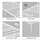 Platform Bed Frame with Iron-Art Sweet Heart