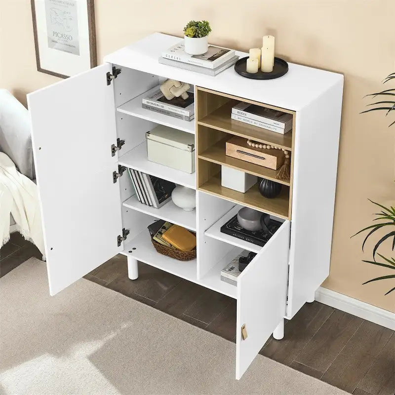 Modern Sideboard Cabinet, Wooden Storage Cabinet with Door