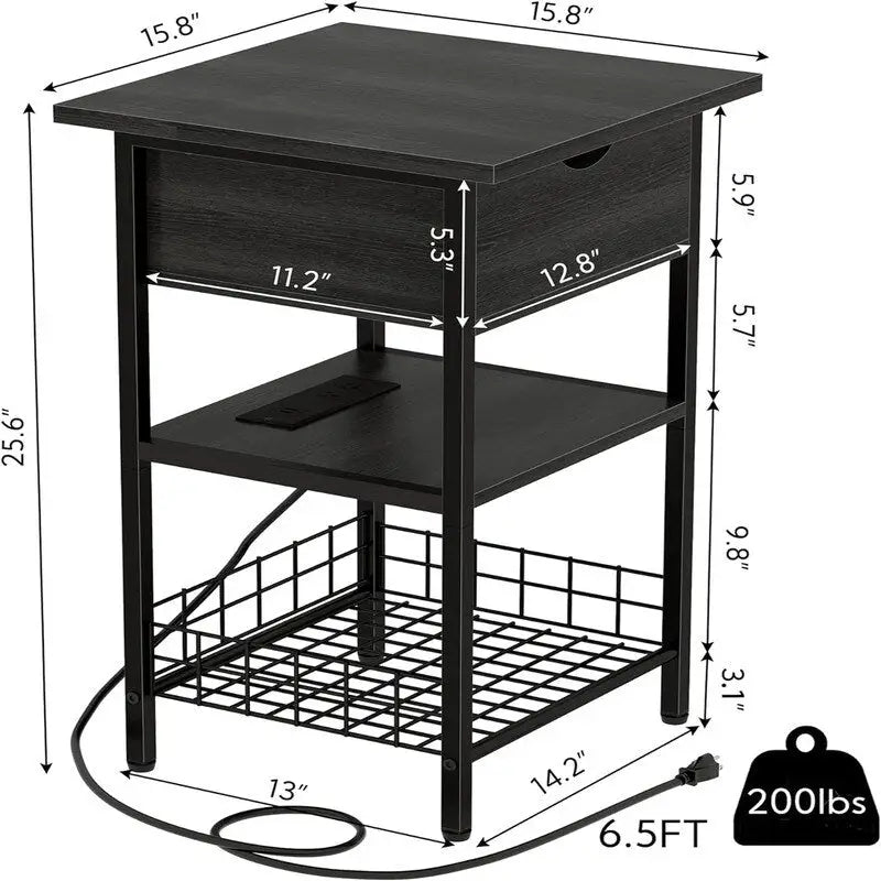Nightstand with Charging Station