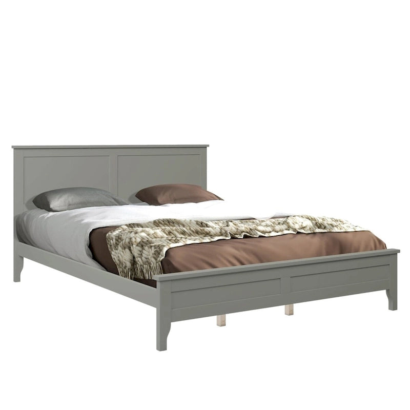 Modern Solid Wood Queen Platform Bed