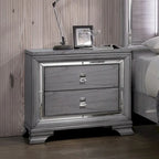 Furniture of America Taia Contemporary Grey 3-Piece Panel Bed, Nightstand and Dresser Set with LED