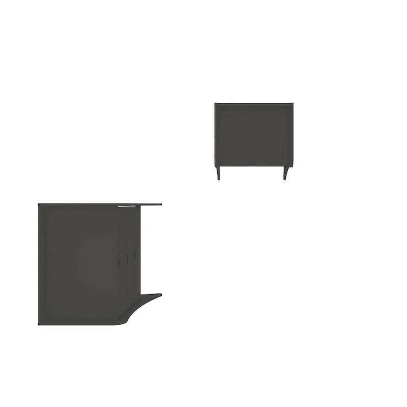 Manhattan Comfort Coney 2-Piece Mid-Century Modern Dresser and Nightstand Set