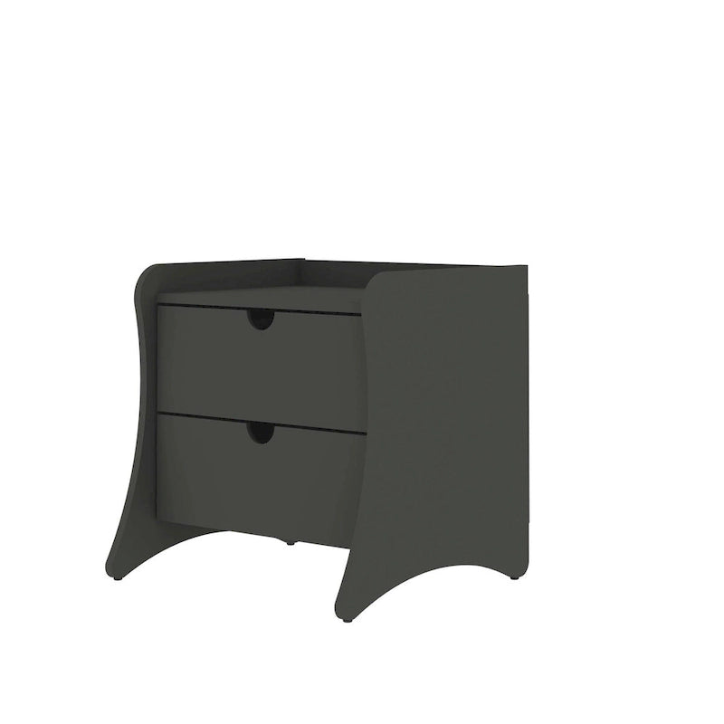 Manhattan Comfort Coney 2-Piece Mid-Century Modern Dresser and Nightstand Set