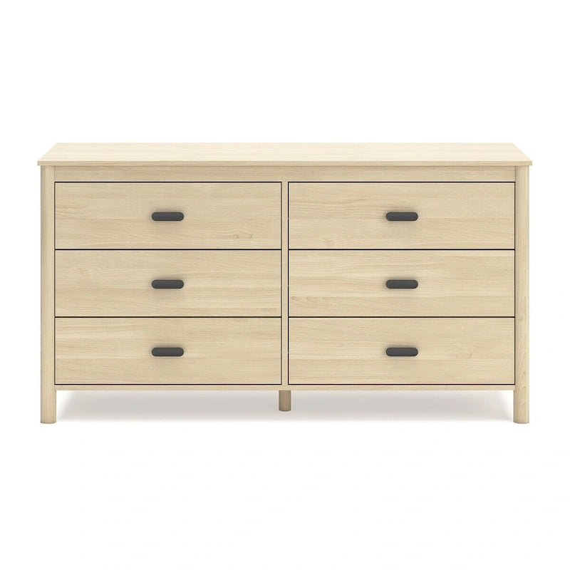 Signature Design by Ashley Cabinella Tan Panel Headboard with Dresser and Nightstand