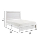 Eby Twin Size Bed, Rustic Farmhouse Style, White Finish Wood Veneer