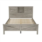 3-Pieces Bedroom Sets Queen Size Platform Bed with Storage Nightstand and Dresser