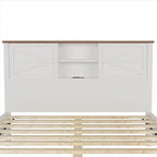 3-Pieces Bedroom Sets Queen Size Platform Bed with Storage Nightstand and Dresser