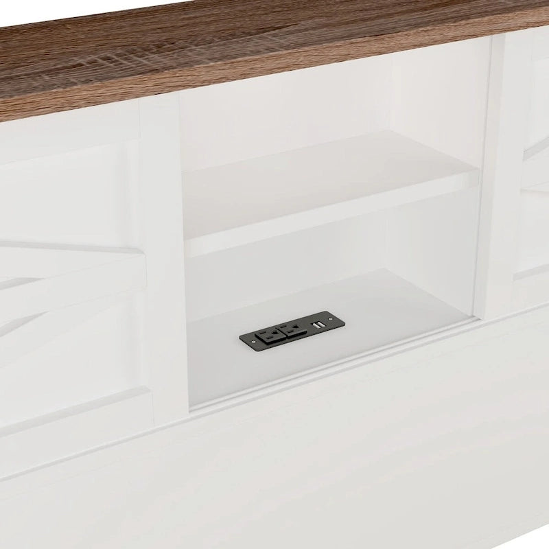 3-Pieces Bedroom Sets Queen Size Platform Bed with Storage Nightstand and Dresser