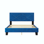 Queen Size Upholstered Bed Frame with Rivet Design
