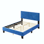 Queen Size Upholstered Bed Frame with Rivet Design