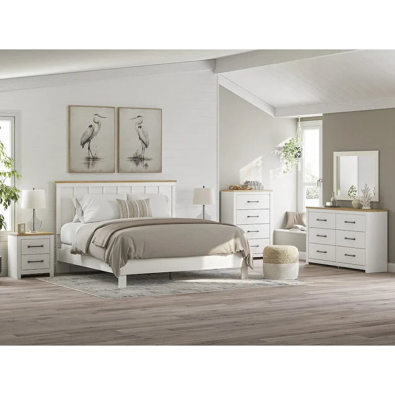 Signature Design by Ashley Linnocreek White/Brown Panel Headboard