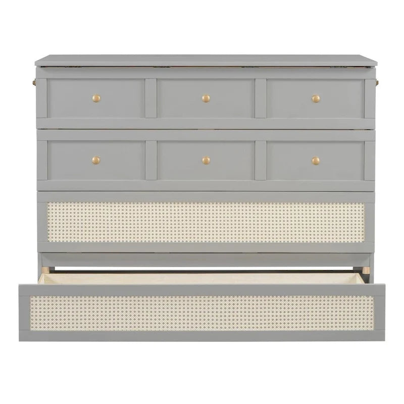 Full Size Murphy Bed with Large Drawers