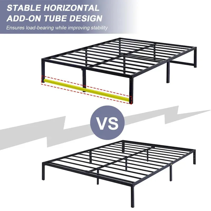 Javlergo 14-Inch Full Size Metal Platform Bed Frame, No Box Spring Needed