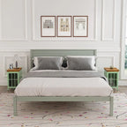 Set of 2 Modern Nightstand with Storage Cabinet & Solid Wood Tabletop