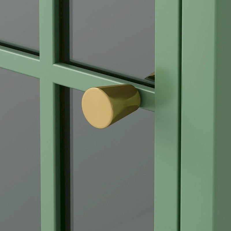 Set of 2 Modern Nightstand with Storage Cabinet & Solid Wood Tabletop