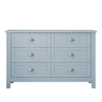 Modern Drawer Dresser with Solid Wood Frame and Retro Shell Handle