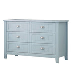 Modern Drawer Dresser with Solid Wood Frame and Retro Shell Handle