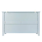 Modern Drawer Dresser with Solid Wood Frame and Retro Shell Handle