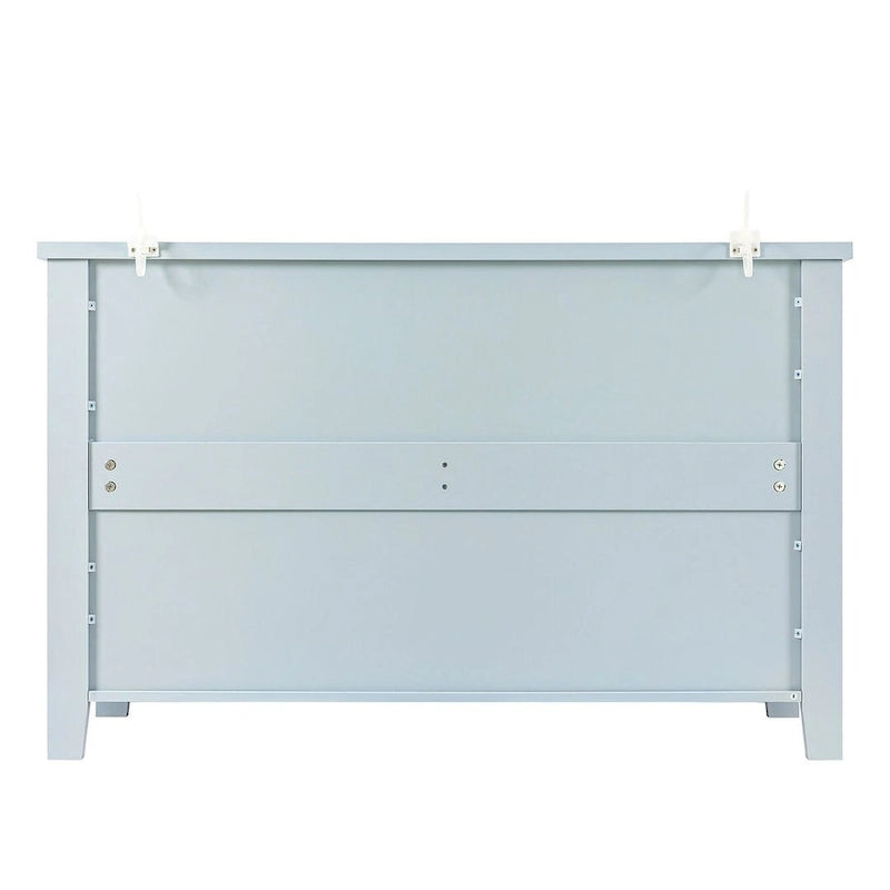 Modern Drawer Dresser with Solid Wood Frame and Retro Shell Handle