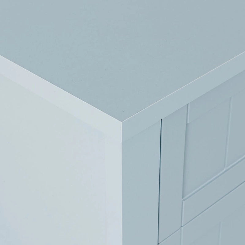 Modern Drawer Dresser with Solid Wood Frame and Retro Shell Handle