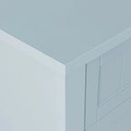 Modern Drawer Dresser with Solid Wood Frame and Retro Shell Handle