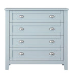 Modern Drawer Dresser with Solid Wood Frame and Retro Shell Handle