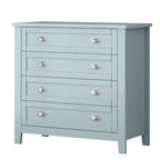 Modern Drawer Dresser with Solid Wood Frame and Retro Shell Handle
