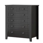 Modern Drawer Dresser with Solid Wood Frame and Retro Shell Handle