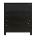 Modern Drawer Dresser with Solid Wood Frame and Retro Shell Handle