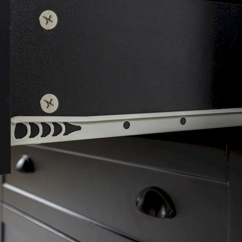 Modern Drawer Dresser with Solid Wood Frame and Retro Shell Handle