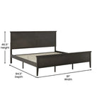 Solid Wood Platform Bed Frame with Headboard and Footboard