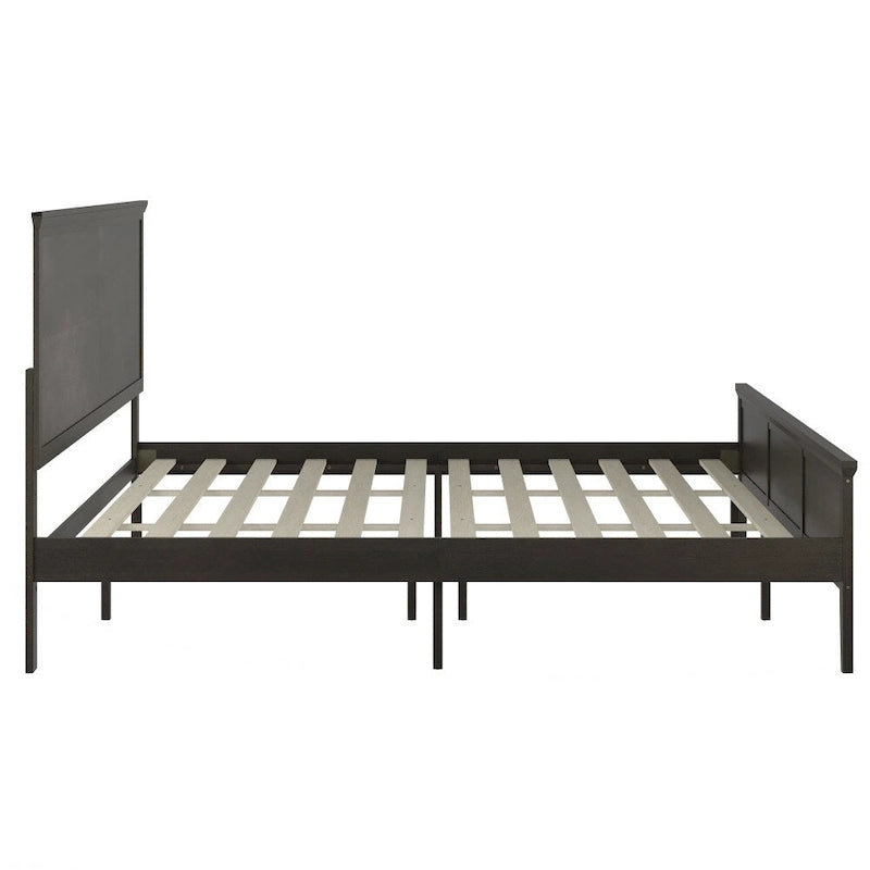 Solid Wood Platform Bed Frame with Headboard and Footboard