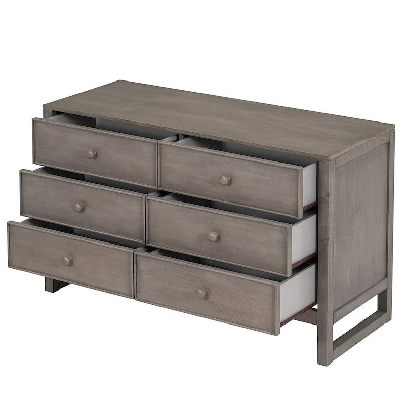 47.8 L Rustic Wooden Dresser Chest of Drawers for Bedroom