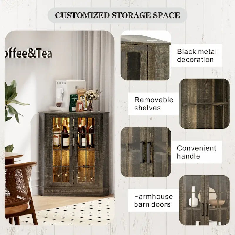 20Wide Corner Storage Cabinet - N/A