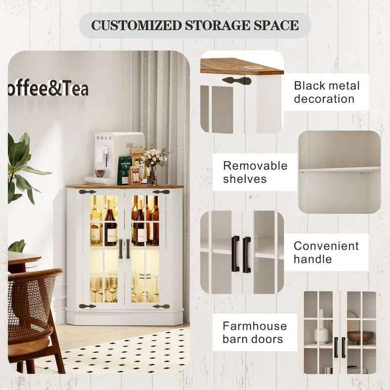 20Wide Corner Storage Cabinet - N/A