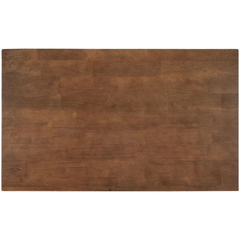 Farmhouse Solid Wood 45 Fixed Kitchen Island with 2 Open Shelves