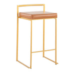 Silver Orchid Forrest Gold Stackable Fully Welded Counter Stool (Set of 3)