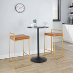 Silver Orchid Forrest Gold Stackable Fully Welded Counter Stool (Set of 3)