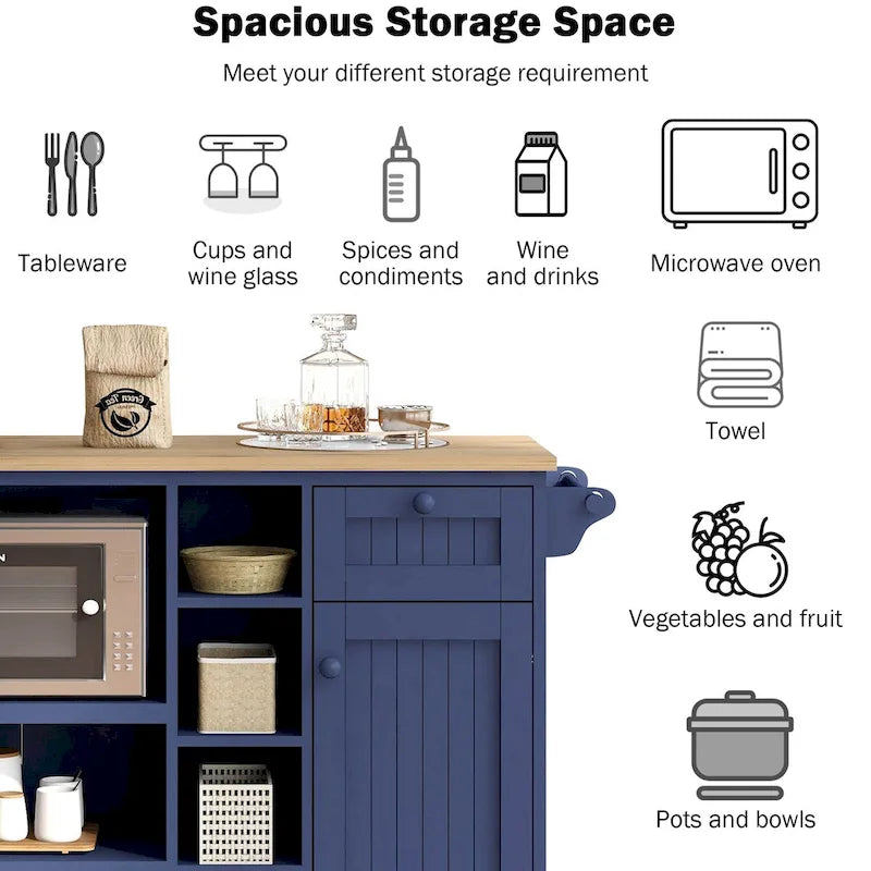 Kitchen Storage Cabinets with Solid Wood Side Cabinets, Microwave Cabinets, Buffet