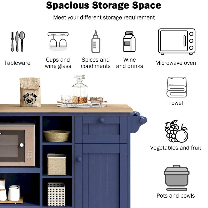 Kitchen Storage Cabinets with Solid Wood Side Cabinets, Microwave Cabinets, Buffet