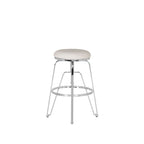 Aimes Metal and Faux Leather Adjustable Backless Stool