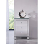 Elegant Lighting Contempo Clear Mirror 3 Drawer Cabinet