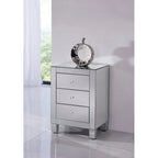 Elegant Lighting Contempo Clear Mirror 3 Drawer Cabinet