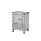 Elegant Lighting Contempo Clear Mirror 3 Drawer Cabinet