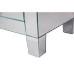 Elegant Lighting Contempo Clear Mirror 3 Drawer Cabinet